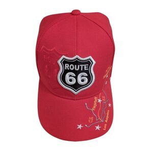 New Route 66 Trucker Hat Embroidered Cap Adult Size